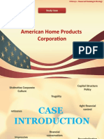 American Home Products Corporation: Study Case