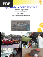 Approach To POLY TRAUMA: DR Indira Jayakumar Senior Consultant Er & Picu Apollo Childrens Hospital