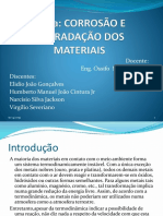 Corrosão e Degradação Dos Materiais 