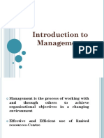 Introduction To Management