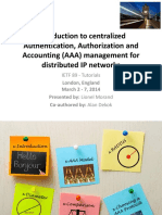 Introduction To Centralized Authentication, Authorization and Accounting (AAA) Management For Distributed IP Networks