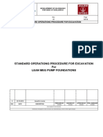 Standard Operationg Procedure For Excavation For Lean Meg Pump Foundations