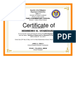 Pakiil 2019 Brigada Eskwela Certficate