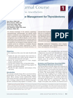 AANA Journal Course: Anesthesia Case Management For Thyroidectomy