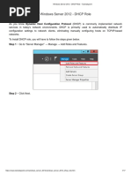 Windows Server 2012 - DHCP Role