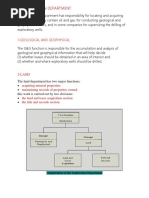 Exploration Department: 1-Geological and Geophysical