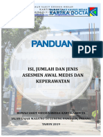 Panduan Isi, Jumlah Dan Jenis Asesmen Awal Medis Dan Keperawatan Rumah Sakit Khusus Bedah Kartika Docta