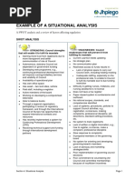 Example of A Situational Analysis