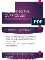 Designing The Curriculum