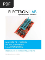 Manual de Usuario PIC PROGRAMMER Electronilab - Co - PDF