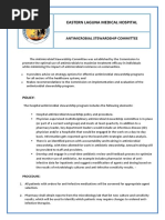 Eastern Laguna Medical Hospital: Antimicrobial Stewardship Committee