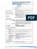 Mathematics Resource Package: Quarter 2