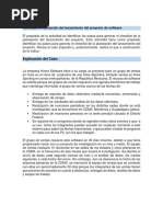 Explicación Del Caso:: Actividad 1. Planeación Del Lanzamiento Del Proyecto de Software