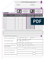 CCTV Site Survey Form: Camera Information