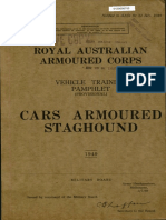 RAAC Vehicle Training Pamphlet Prov Cars Armoured Staghound 1949