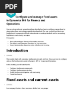 D365 Configure and Manage Fixed Assets in Dynamics 365 For Finance and Operations