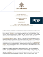 Papa Francesco Motu Proprio 20190319 - Communis Vita PDF