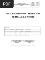 Procedimiento de Malla A Tierra