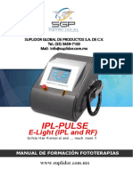 Manual IPL PULSE and E Light Fototerapias