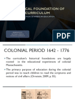 Historical Foundation of Curriculum