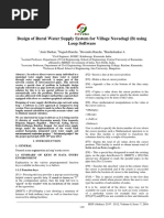 Design of Rural Water Supply System For Village Navadagi (B) Using Loop Software