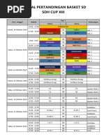 Jadwal SDH CUP 13 Basketball Junior School