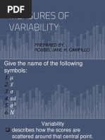 Measures of Variabilty