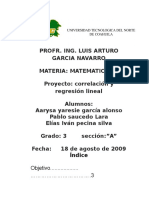 Matematicas Correlacion y Regresion Lineal