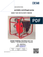 DESMI Portable Centrifugal Pump: SA50-T (50-135/14) HATZ 1B20/30