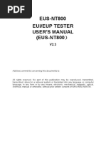 EUS NT800 Manual