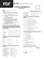 Exam - Technical Mathematics