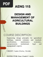 AENG 115: Design and Management of Agricultural Buildings