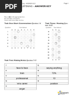 Listening - Answer Key: Task One: Short Conversations Questions 1-6 Task Three: Meeting Ques