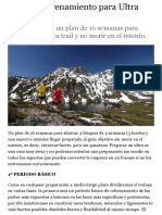 Plan de Entrenamiento para Ultra Trail - Planes de Entrenamiento - Trailrun - Es