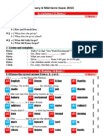 Prim 6 Term 1 Mid-Term 2015