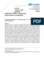 Study of Thermal Properties of Jute and Hollow Conjugated Polyester Fibre Reinforced Non-Woven Composite