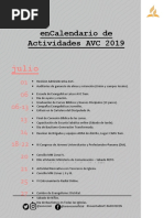 Calendario de Actividades II Semestre 2019