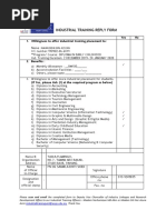 Industrial Training Reply Form: Yes No 1. Willingness To Offer Industrial Training Placement To