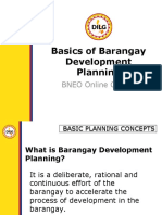 Basics of Barangay Development Planning: BNEO Online Course