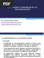 PPT Hipotesis y Variables de La Investigación