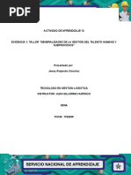 Generalidades de La Gestión Del Talento Humano y Subprocesos