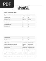 Adobe Lightroom Shortcuts