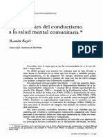 Aportaciones Del Conductismo A La Salud Mental Comunitaria