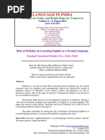 Role of Stylistics in Learning English As A Second Language PDF