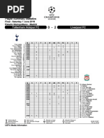 Tottenham Hotspur FC Liverpool FC: Player Summary Statistics