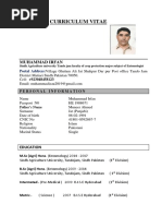 Curriculum Vitae: Muhammad Irfan