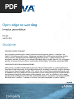 Open Edge Networking: Investor Presentation