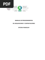 Manual de Procedimiento de Adquisiciones y Contrataciones Oei Paraguay