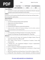 CS361 Soft Computing CSE Syllabus-Semesters - 5 PDF