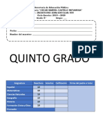 Examen Diagnostico 5to Grado